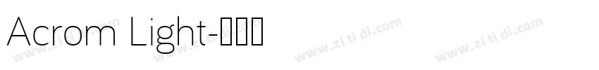 Acrom Light字体转换